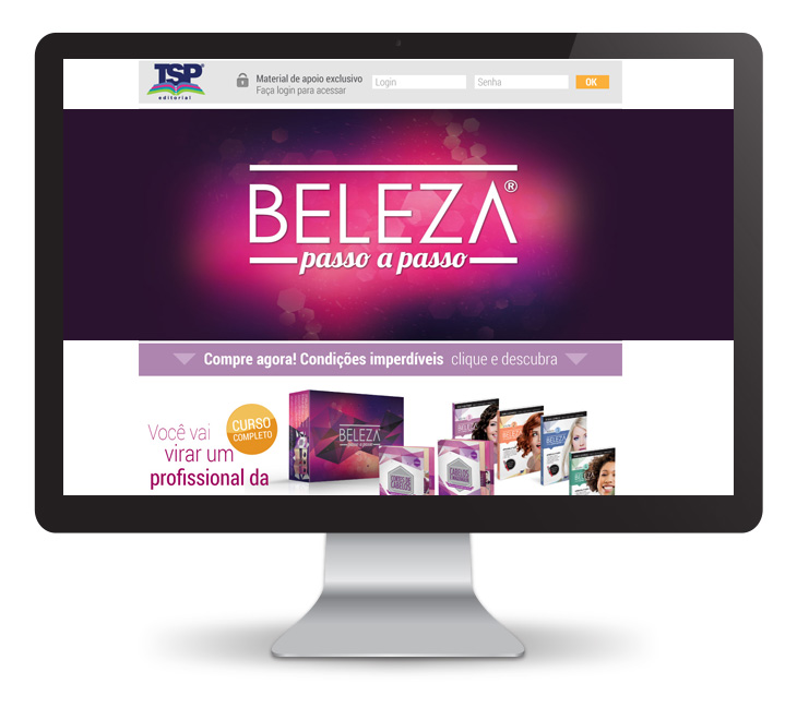 Banner principal do site Beleza Passo a Passo Banner do layout Beleza Passo a Passo