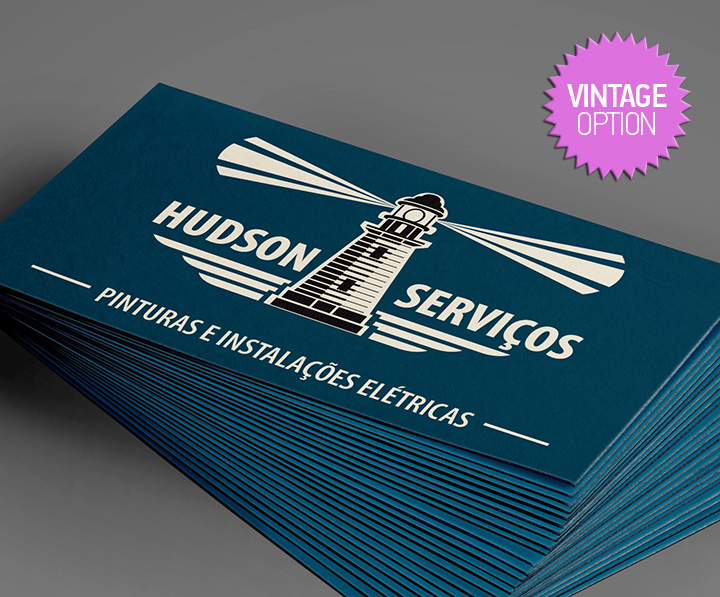 Logotipo opção vintage Logotipo Hudson Serviços opção vintage