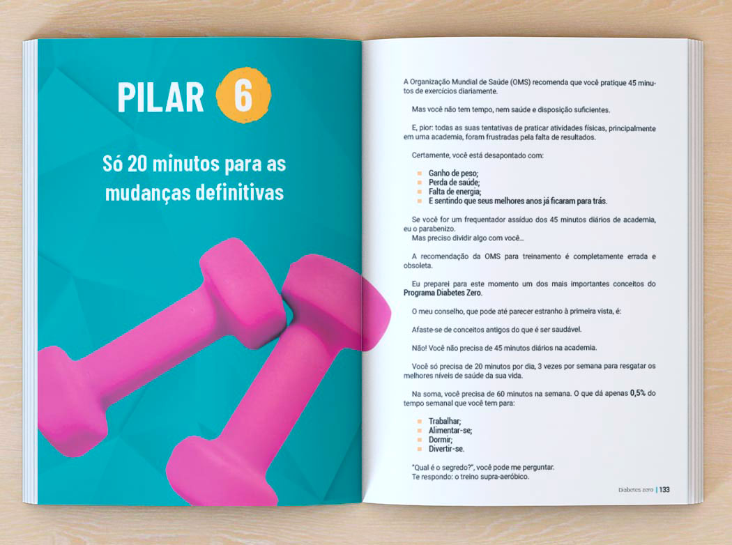 Projeto interno livro Projeto gráfico Livro Diabetes Zero