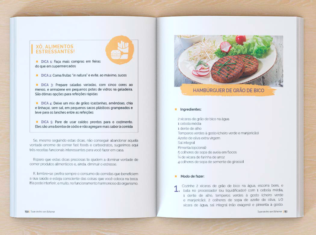 Projeto interno livro Projeto gráfico Super Cérebro sem Alzheimer