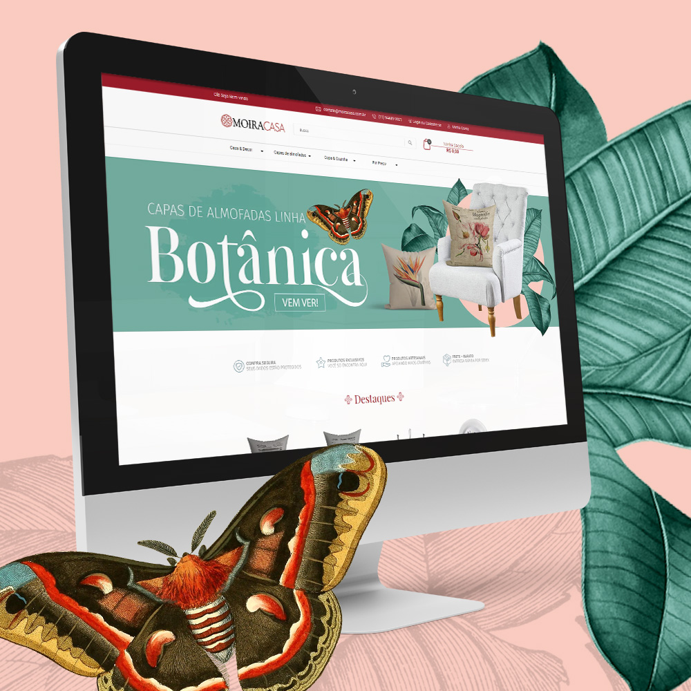 Tema Vintage, Clássico e Botânico E-commerce Moira Casa