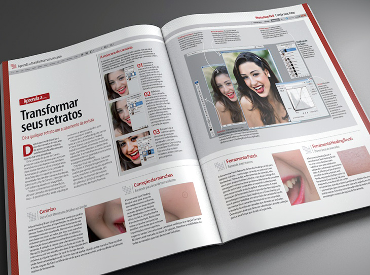 Diagramação interna Diagramação interna da revista Photoshop Creative Especial 1