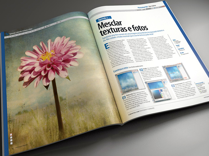 Diagramação interna Diagramação interna da revista Photoshop Creative Especial 1