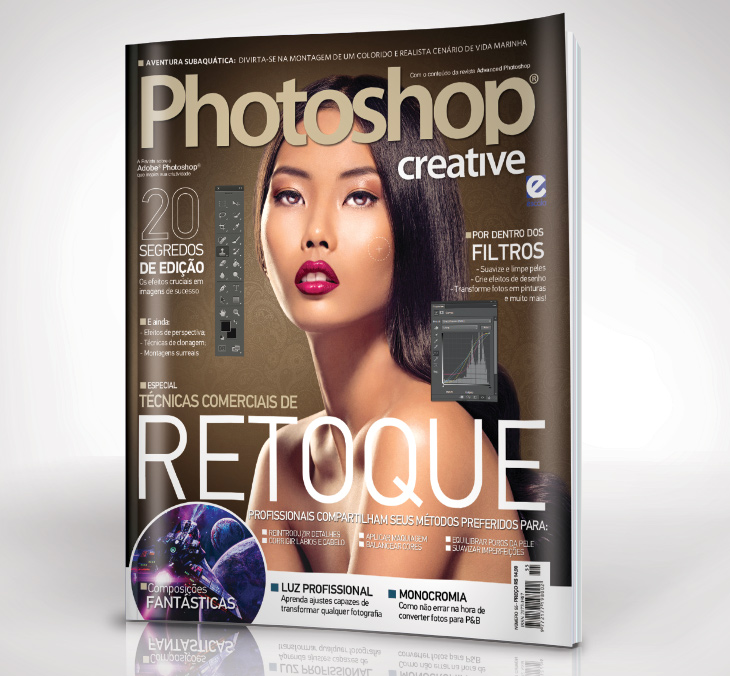 Revista Photoshop Especial Retoque Capa revista Photoshop Creative 55