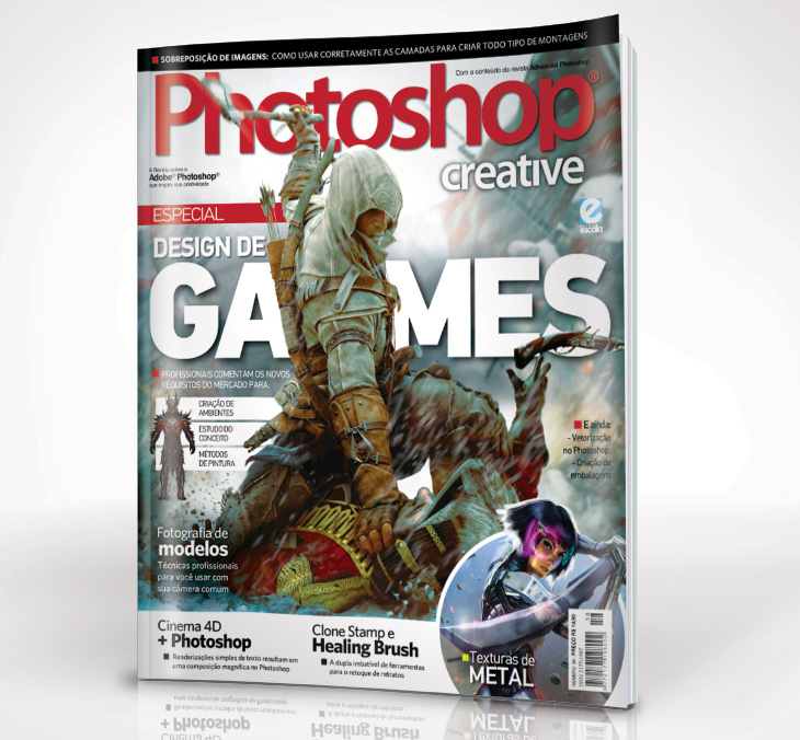 Revista Photoshop Especial Games Capa revista Photoshop Creative 58