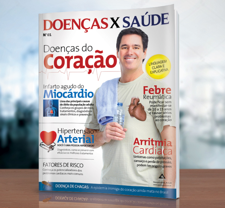 Capa revista especial coração Capa revista especial saúde do coração