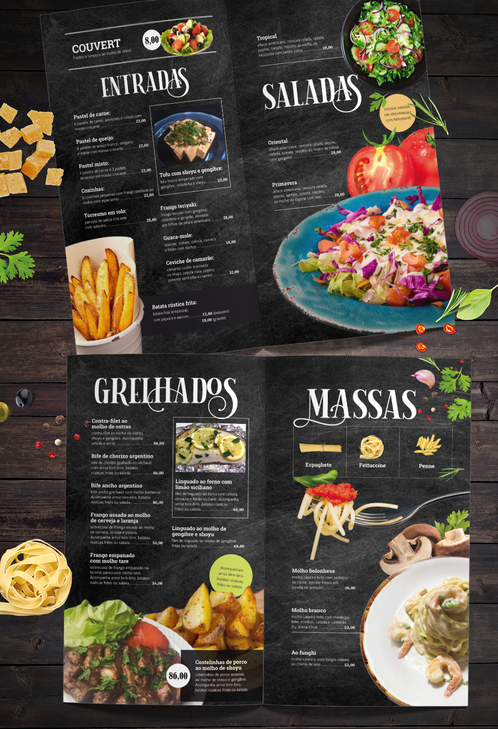Design de cardápio Cardápio para Restaurante e Hamburgueria