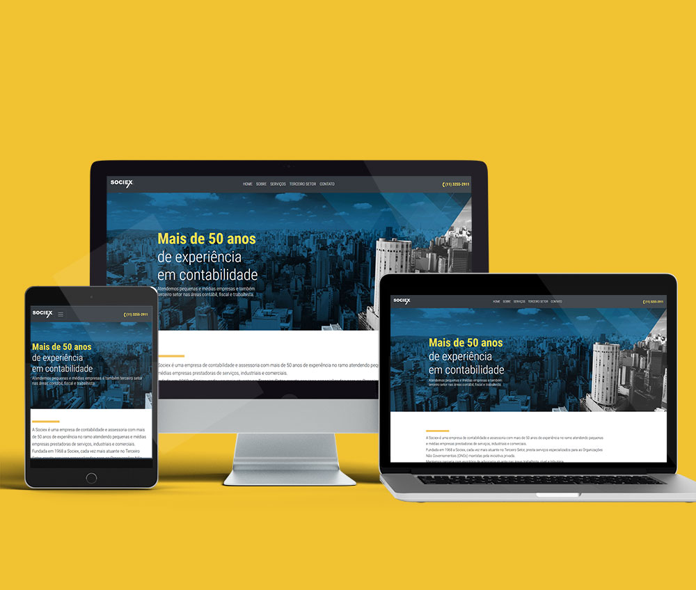 Site responsivo Sociex Site responsivo Massa