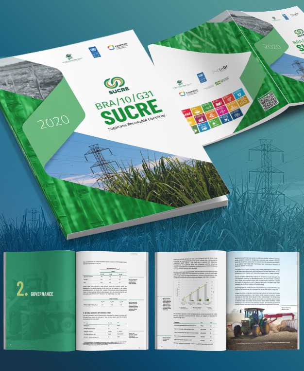 Projeto gráfico de relatório Layout para relatório Sucre