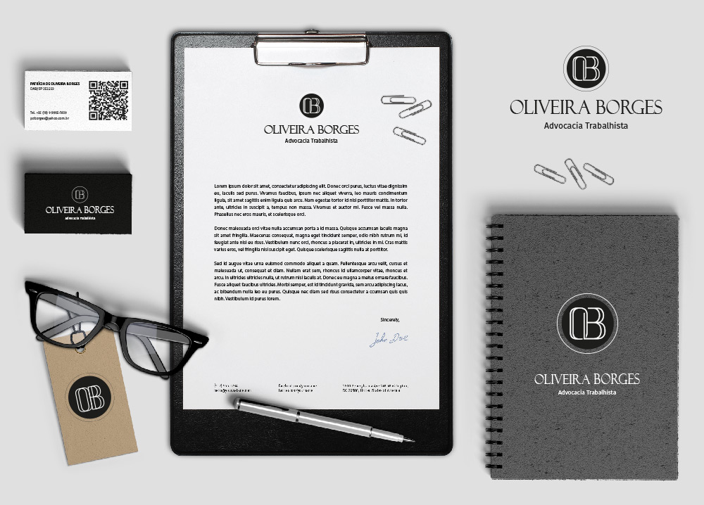 Logo e papelaria para escritório de avocacia