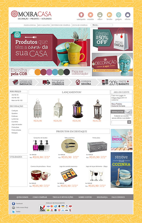 Layout loja online Moira Casa