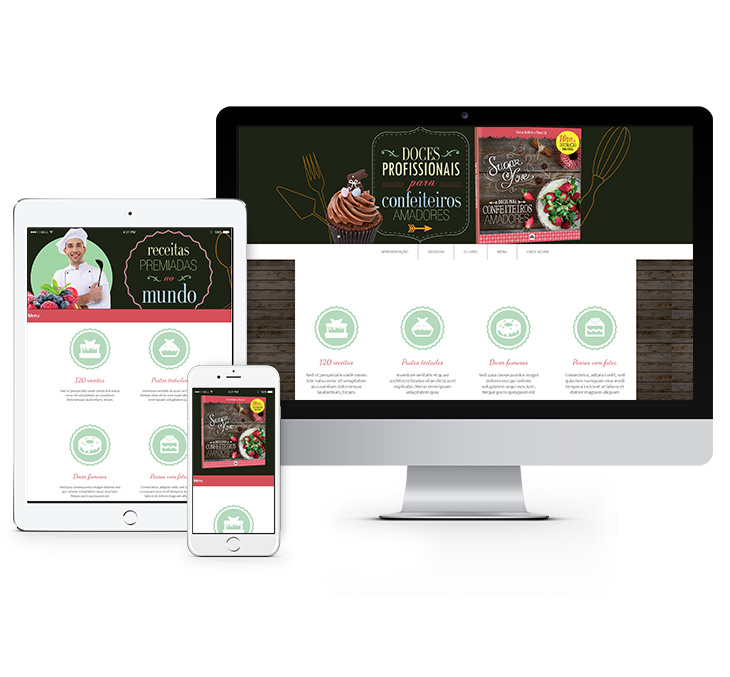 Site Sugar Love em diferentes telas
